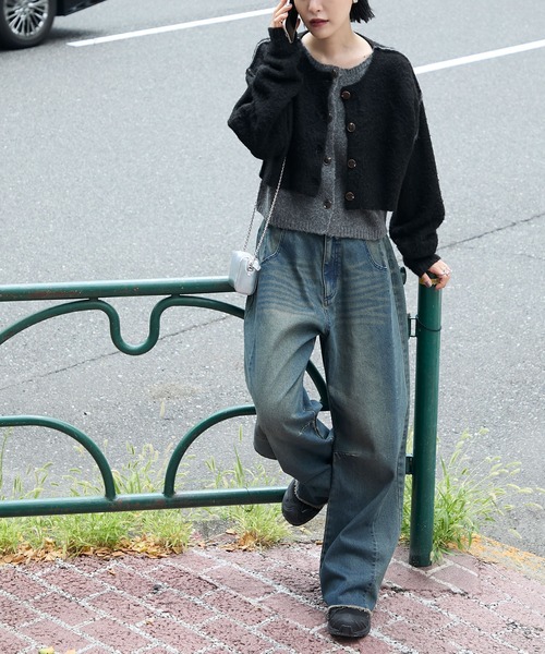 forksy.（フォルクシー） カーディガン 「forksy.」ミックス起毛