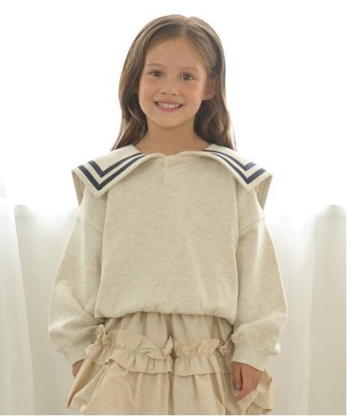 トレーナー 「毛玉バイバイ裏毛」セーラーカラースウェット キッズ