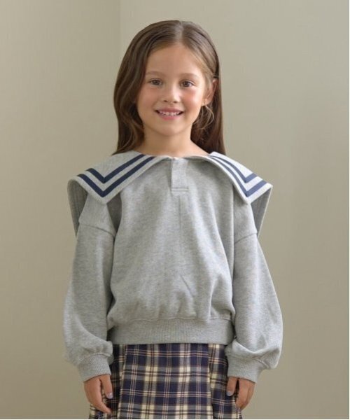 トレーナー 「毛玉バイバイ裏毛」セーラーカラースウェット キッズ
