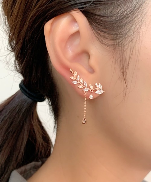 ete リーフモチーフ 2wayピアス ete｜リーフ フープピアス | Rakuten Fashion(楽天ファッション