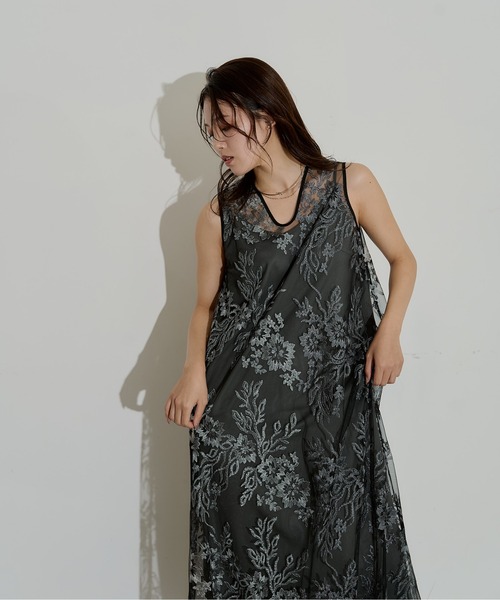 リルアー LI'RURE ドレス Ruffle tulle airy dress（ドレス）｜LE'RURE（リルアー）の