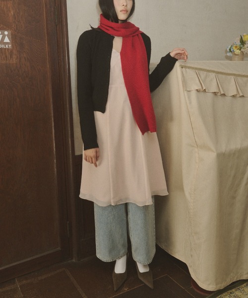 GIUNON シフォンスイッチングミディドレス GIUNON ワンピース chiffon switching midi dress / シフォン