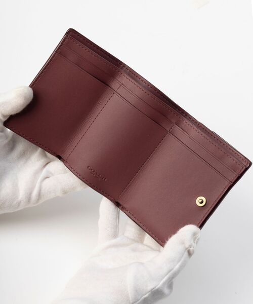 COACH 財布 ミニ トライフォールド ウォレット・シグネチャー
