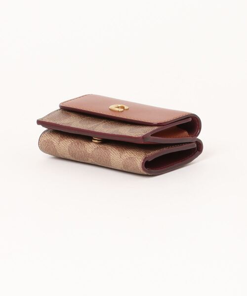 COACH 財布 ミニ トライフォールド ウォレット・シグネチャー
