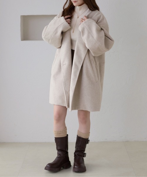 apres jour（アプレジュール） ノーカラーコート コート 「apres jour