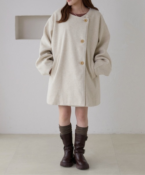 apres jour（アプレジュール） ノーカラーコート コート 「apres jour