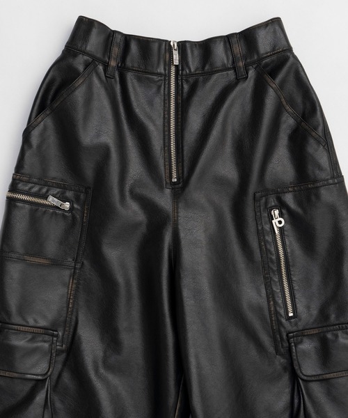 Leather Cargo Shorts