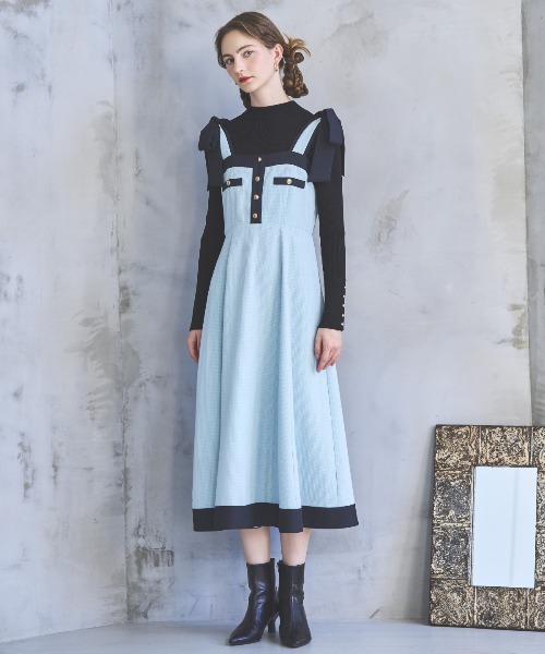 ADORE ツィード柄ジャンパースカート　新品 AND COUTURE ジャンパースカート ラメツイードジャンスカ