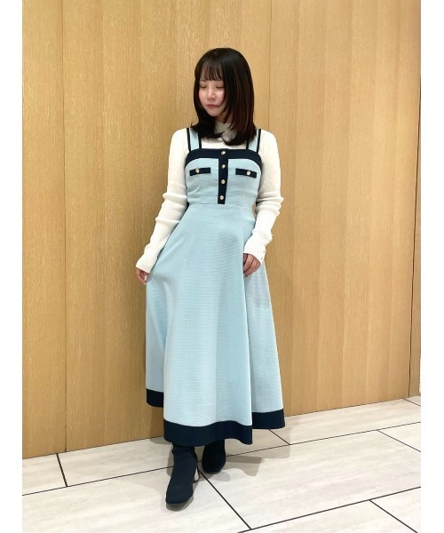 AND COUTURE ジャンパースカート ラメツイードジャンスカ