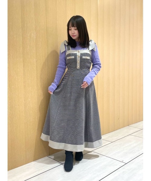 【AndCouture】ファンシーツイードジャンパースカートワンピース【完売品】 AND COUTURE ジャンパースカート ラメツイードジャンスカ