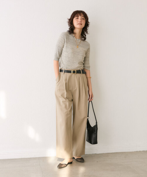 mona出品 RIVE DROITE チノパン 「MONN.:. （モン）」チノワイドパンツ