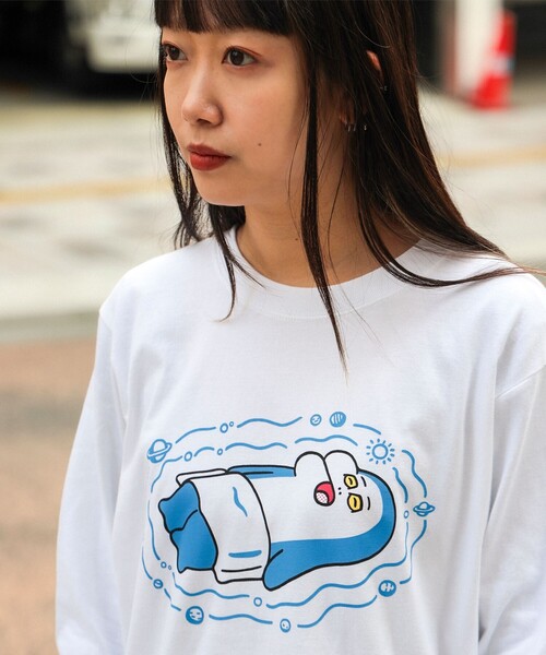 tシャツ イルカのイルカくん × SAUNAS / サウピー Long Sleeve Tee Shirt レディース メンズ