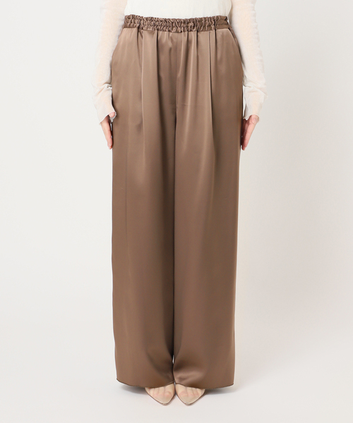 plage satin loose パンツ　ブラウン　38 セール】satin loose パンツ（その他パンツ）｜Plage