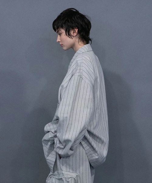 美品 peak M コットンリネン ストライプカバーオール my beautiful landlet カバーオール 「my landlet」 DOBBY