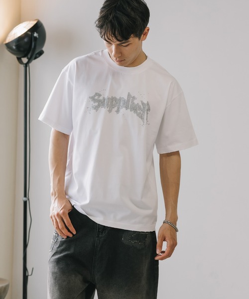 素晴らしい SUPPLIER tシャツ Rhinestone Splash SUPPLIER/サプライヤー トップス