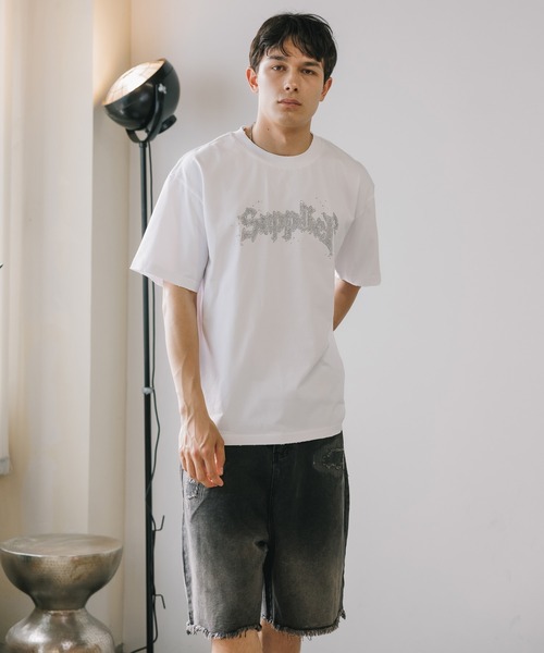 SUPPLIER tシャツ SUPPLIER/サプライヤー Splash Rhinestone