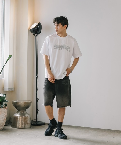SUPPLIER tシャツ SUPPLIER/サプライヤー Splash Rhinestone