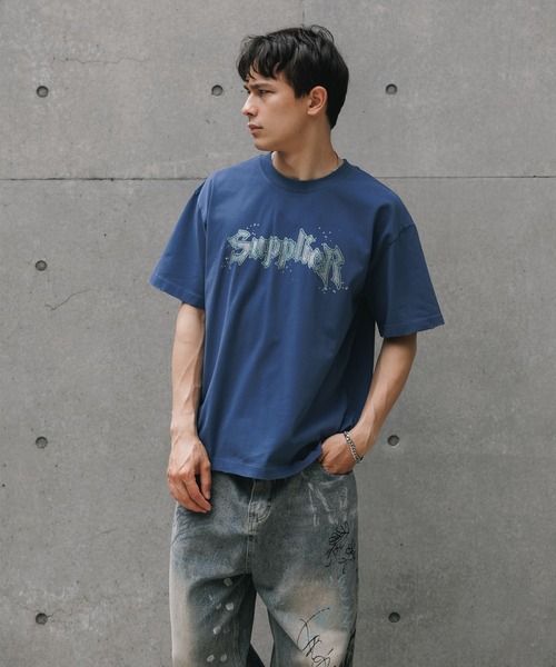 SUPPLIER tシャツ SUPPLIER/サプライヤー Splash Rhinestone
