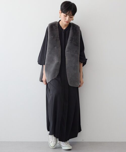 「AMERICAN HOLIC」 ベスト M チャコールグレー レディース