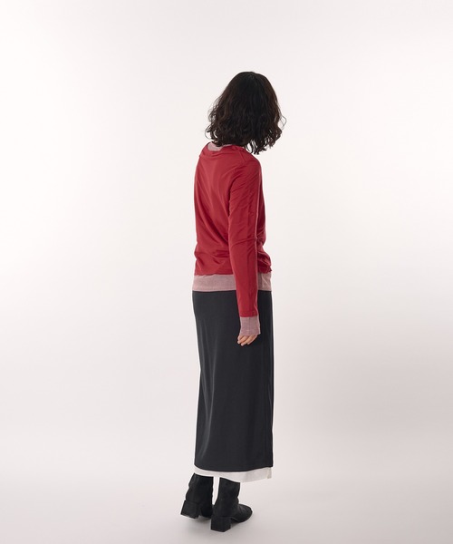 tシャツ 「SET ITEM / セットアイテム」sheer long t-shirt / シアーロンTセット レディース MUHET tシャツ 「SET ITEM / セットアイテム」sheer long t