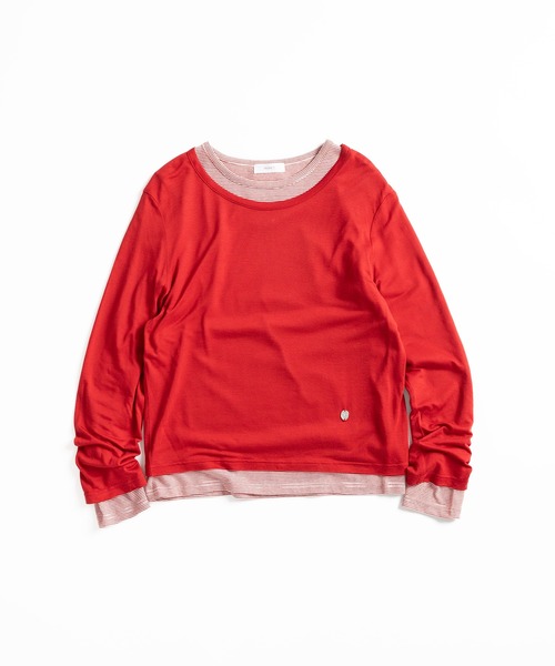 tシャツ 「SET ITEM / セットアイテム」sheer long t-shirt / シアーロンTセット レディース MUHET tシャツ 「SET ITEM / セットアイテム」sheer long t