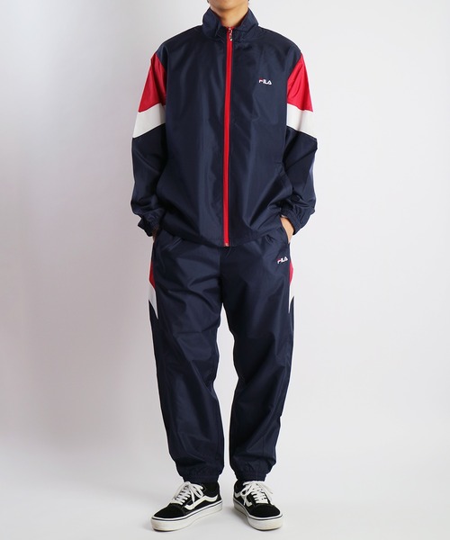 FILA 裏メッシュウィンドパンツ　ジャケットセット FILA フィラ メンズ 裏メッシュウォームアップスーツ 上下
