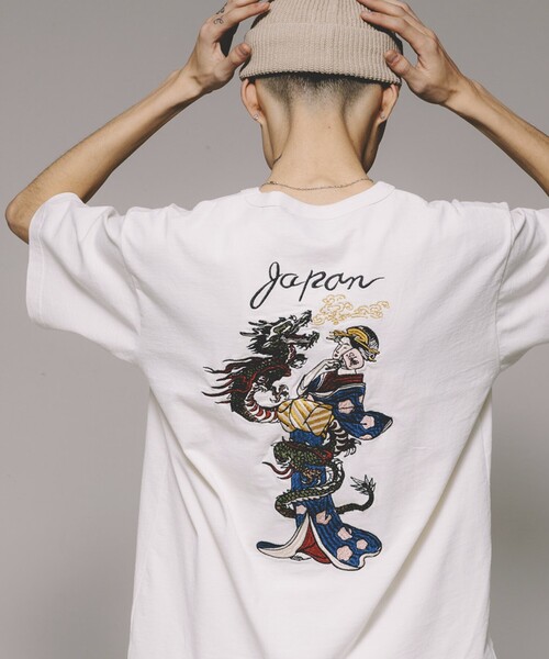 Schott N.Y.C tシャツ Schott/ショット 別注 刺繍舞子Tシャツ