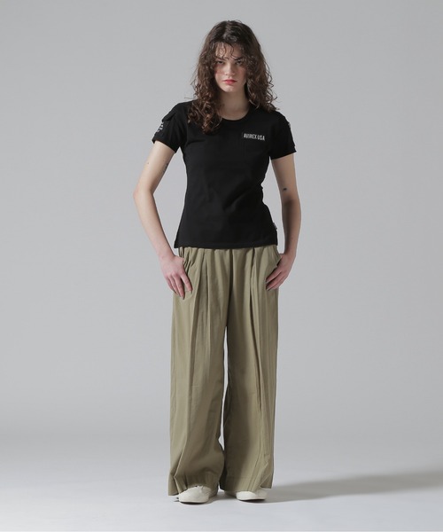 国内発送【AVIREX】BOX PLEATS RELAX PANTS AVIREX パンツ BOX PLEATS RELAX PANTS/ボックスプリーツ