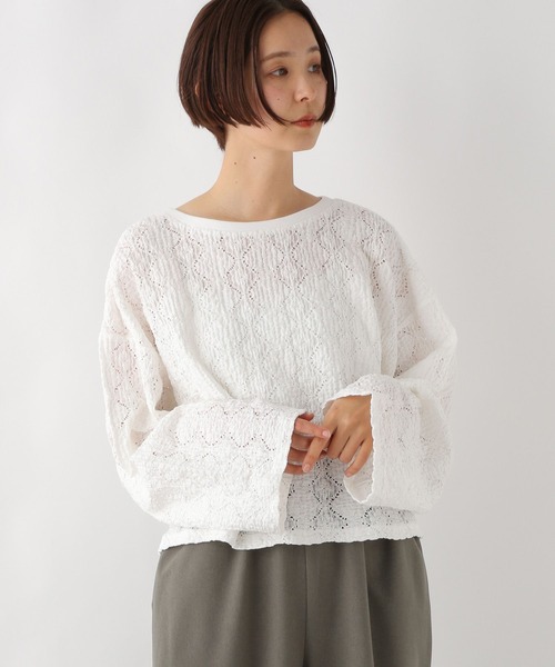 LEPSIM tシャツ 総レースショートプルオーバー 323428