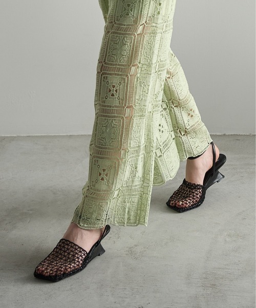 サンダル・ミュール MESH MULES セール】 メッシュミュールサンダル （フラットシューズ
