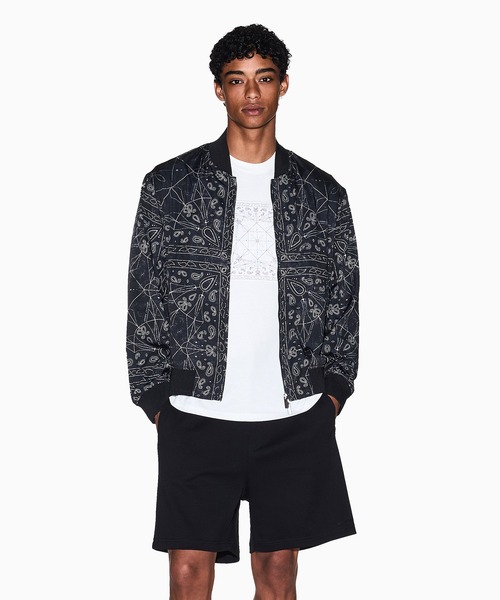 ARMANI*アルマーニ　総柄ジャケット　アウター　イタリア製　ストレッチ ARMANI EXCHANGE ブルゾン アウター 「A|X アルマーニ エクスチェンジ