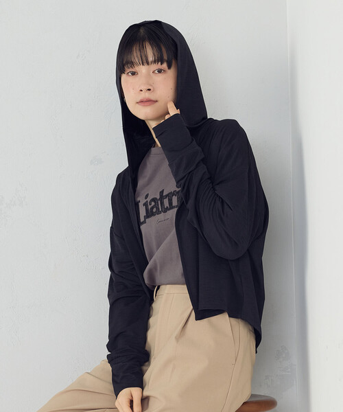 COMME CA ISM カーディガン 「接触冷感・UVカット」着流し