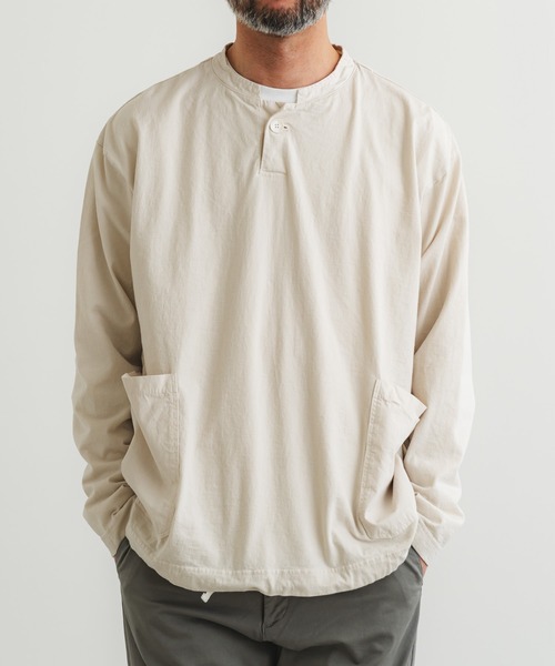 quadro ヘンリーネック tシャツ ドライ度詰天竺ヘンリーネックプル