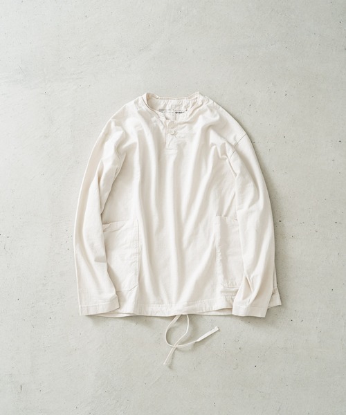 quadro ヘンリーネック tシャツ ドライ度詰天竺ヘンリーネックプル
