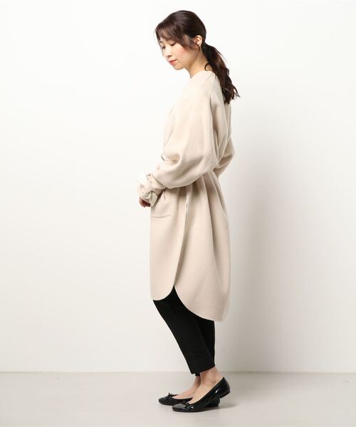 連休最終値下げ　ELENDEEK エレンディークノーカラージャケット　カーキ ELENDEEK（エレンディーク） コート 02 カーキ レディース : ZOZOTOWN