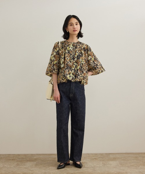 ROPE' / ロペ 【洗える】フェイディドフラワープリント・無地ブラウス 楽天市場】【SALE／20%OFF】フェイディドフラワープリント・無地