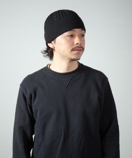 Cashmere ニットキャップ　ブラック FORSOMEONE - CASHMER KNIT BEANIE (BLACK) / カシミア ニットキャップ