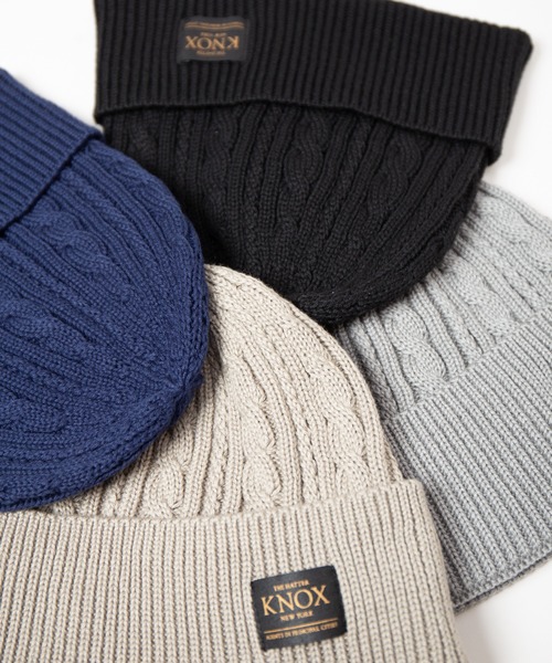 KNOX（ノックス） ニット帽 ニットキャップ ショートケーブルワッチ