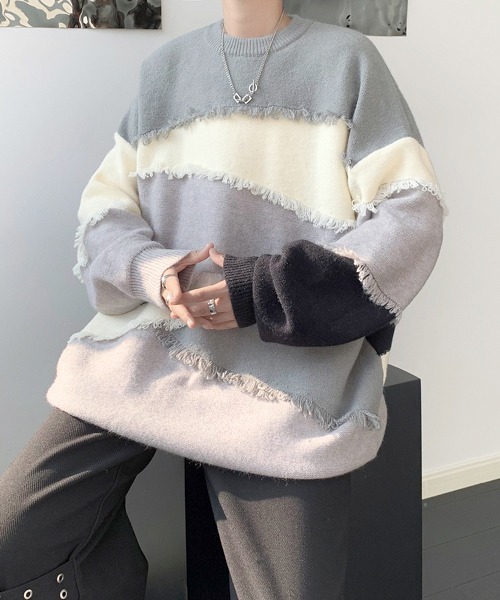 FVLMEN」 長袖ニット X-LARGE グレー メンズ : ZOZOTOWN Yahoo!店