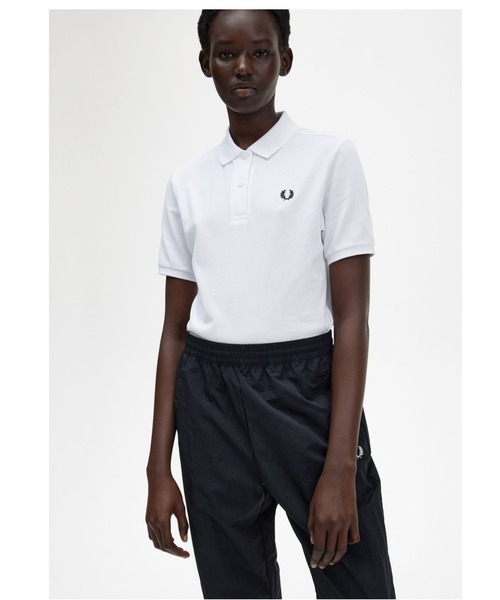 「FRED PERRY」 半袖ポロシャツ 10 ホワイト レディース