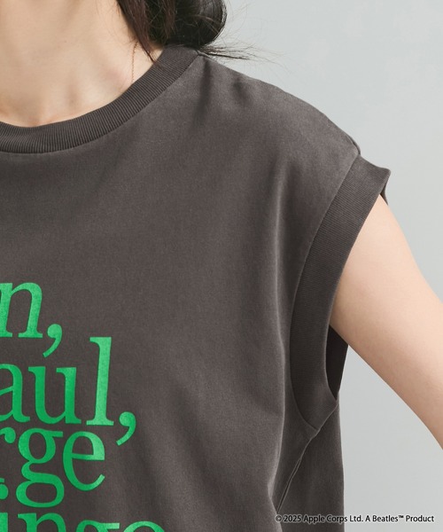 tシャツ 「THE BEATLES/ザ ビートルズ」ノースリーブTシャツ レディース LE CERCLE par rope' tシャツ 「THE BEATLES/ザ ビートルズ