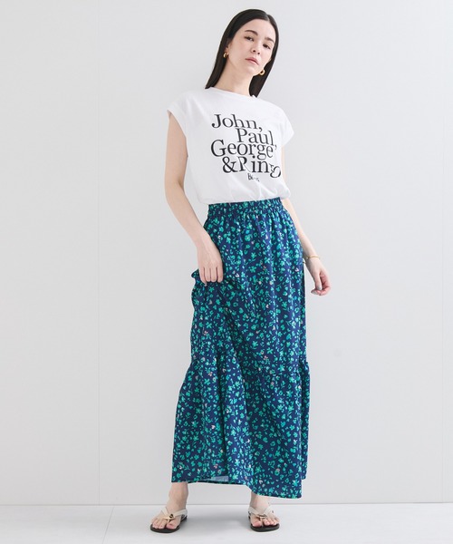 tシャツ 「THE BEATLES/ザ ビートルズ」ノースリーブTシャツ レディース LE CERCLE par rope' tシャツ 「THE BEATLES/ザ ビートルズ