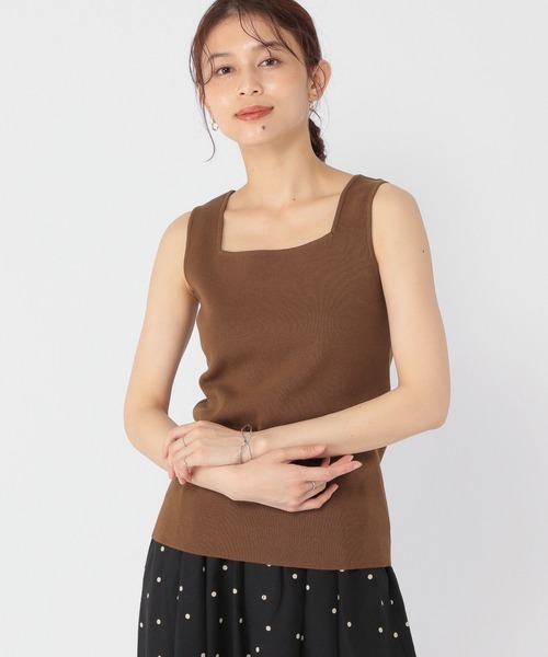未使用　ノースリーブ トップス タンクトップ miniministore タンクトップ ノースリーブ ニットタンクトップ V