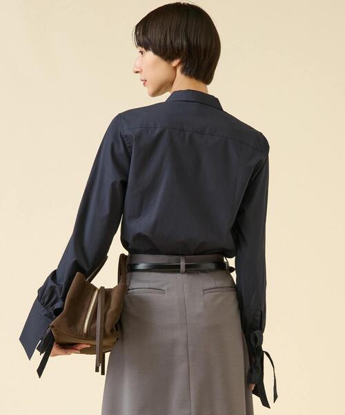 ブラウス シャツ 「別注」「BOURRIENNE /ブリエンヌ」DIVA NAVY レディースの画像