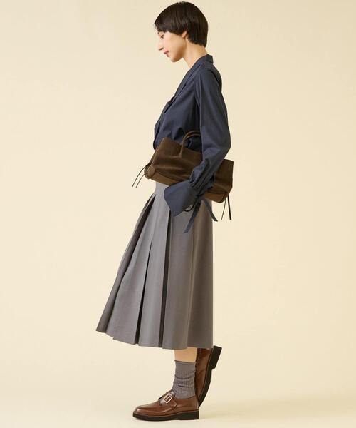ブラウス シャツ 「別注」「BOURRIENNE /ブリエンヌ」DIVA NAVY レディースの画像
