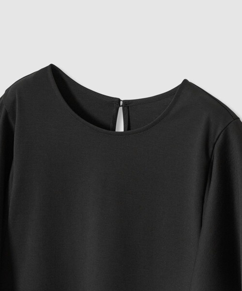 ANAYI（アナイ） tシャツ 半袖 ポンチオーガン使いフレア袖 プル
