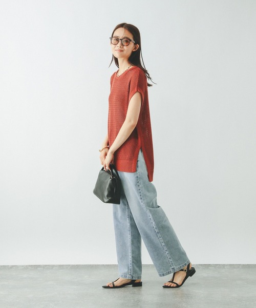 GLOBAL WORK 冷感デニムイージーパンツ【完売品】新品タグ付 GLOBAL WORK ジーンズ デニム デニムパンツ 冷感デニムイージー