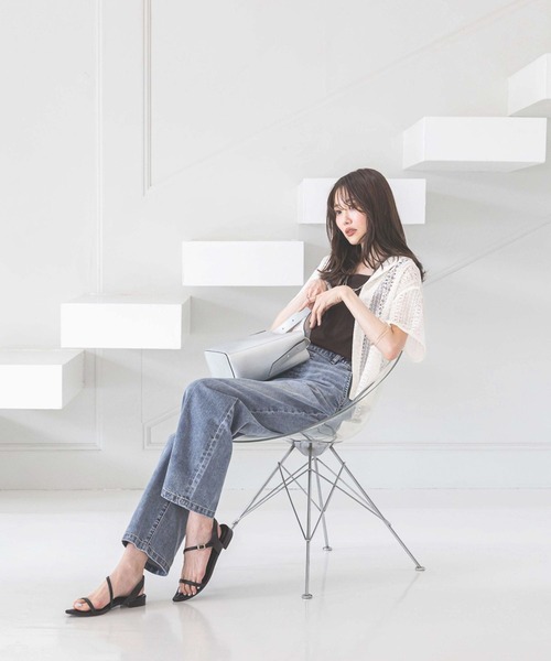 GLOBAL WORK 冷感デニムイージーパンツ【完売品】新品タグ付 GLOBAL WORK ジーンズ デニム デニムパンツ 冷感デニムイージー