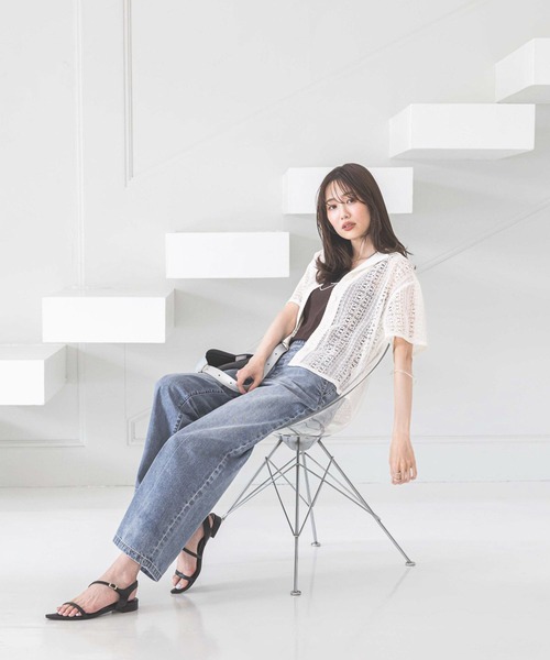 GLOBAL WORK 冷感デニムイージーパンツ【完売品】新品タグ付 GLOBAL WORK ジーンズ デニム デニムパンツ 冷感デニムイージー