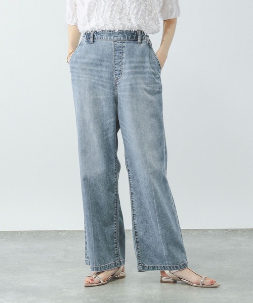 GLOBAL WORK 冷感デニムイージーパンツ【完売品】新品タグ付 GLOBAL WORK ジーンズ デニム デニムパンツ 冷感デニムイージー
